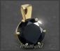 Preview: Gold Brillant Anhänger 585 Gelbgold, 6,25ct, schwarz